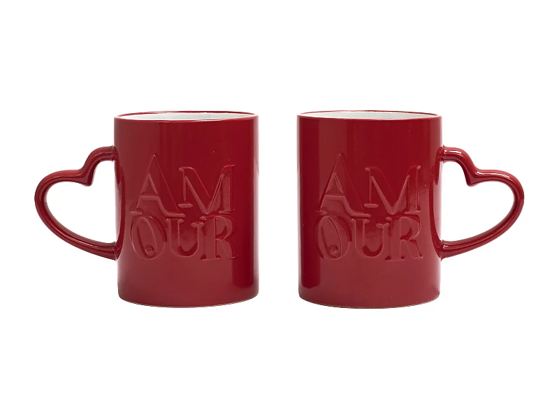 Mug Amour Lot 2 Rouge Rouge