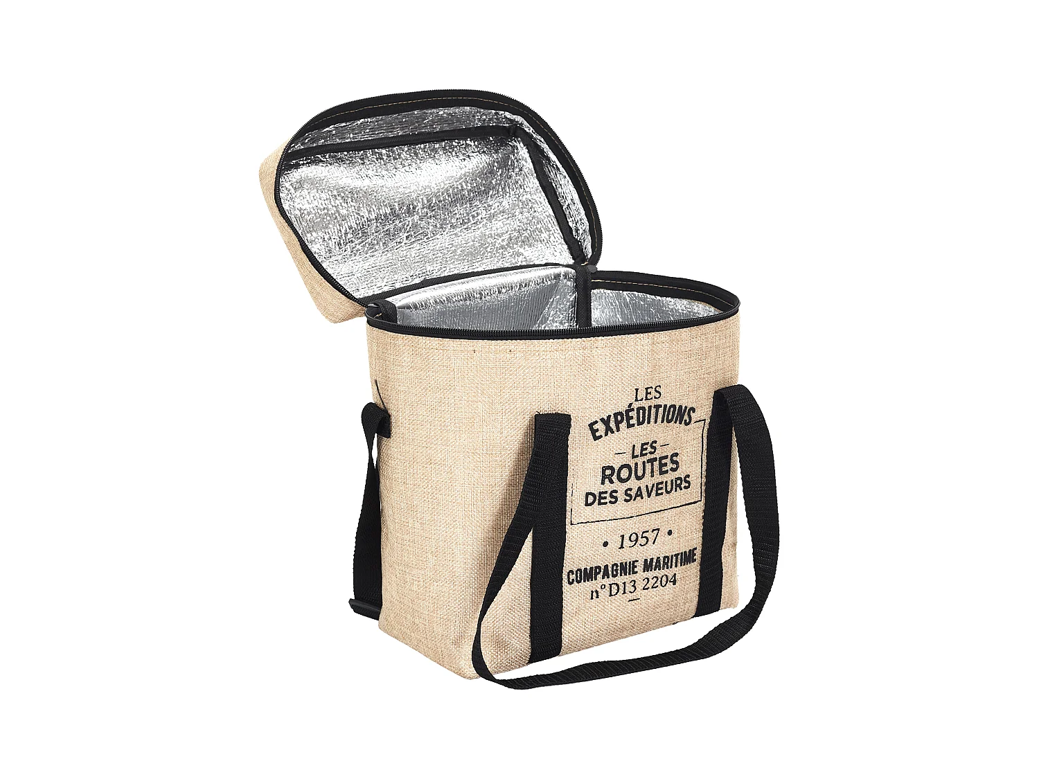 Lunch Bag Fraicheur Effet Jute 25x14x30 Beige