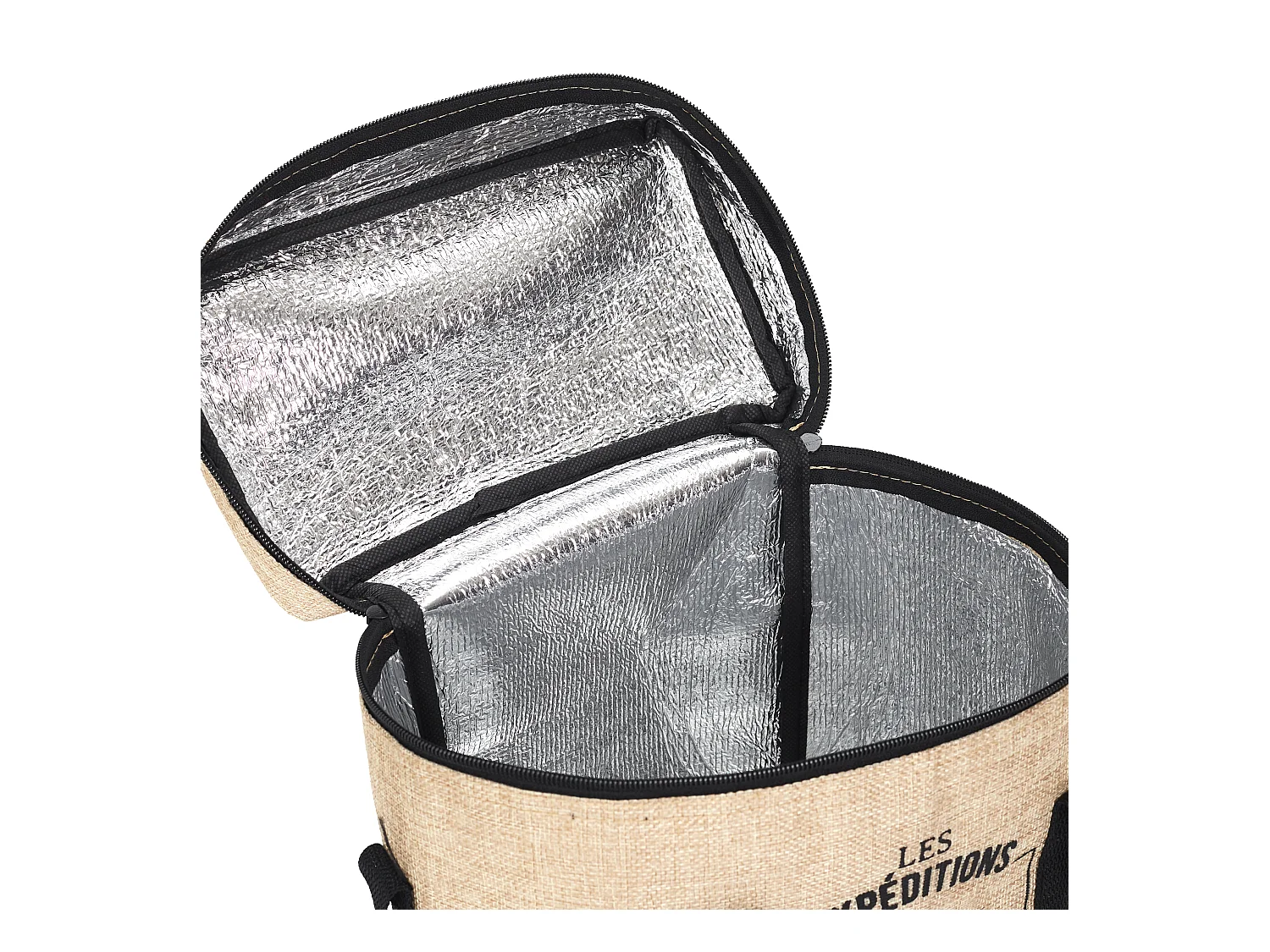 Lunch Bag Fraicheur Effet Jute 25x14x30 Beige