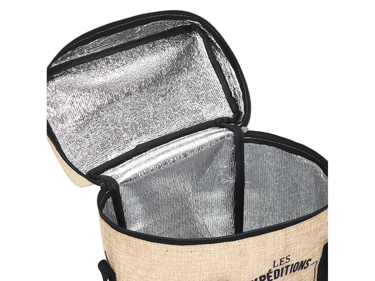 Lunch Bag Fraicheur Effet Jute 25x14x30 Beige