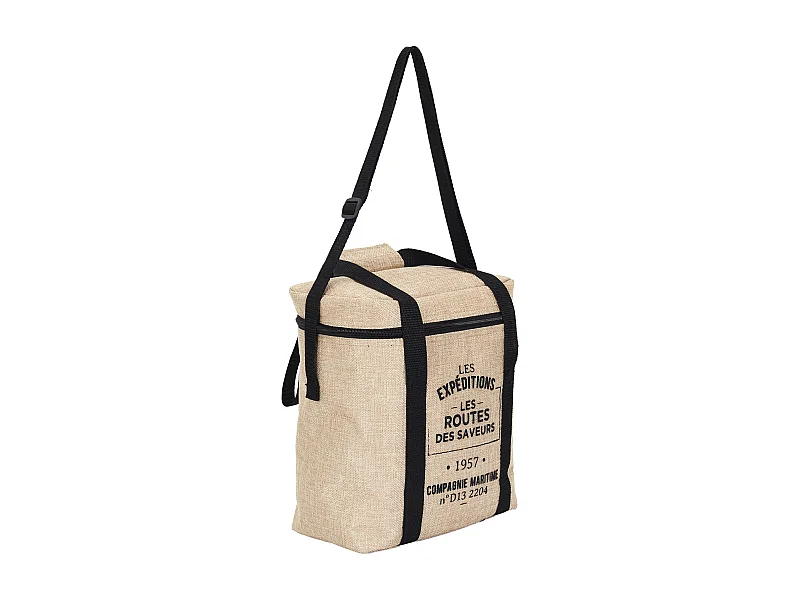 Lunch Bag Fraicheur Effet Jute 25x14x30 Beige
