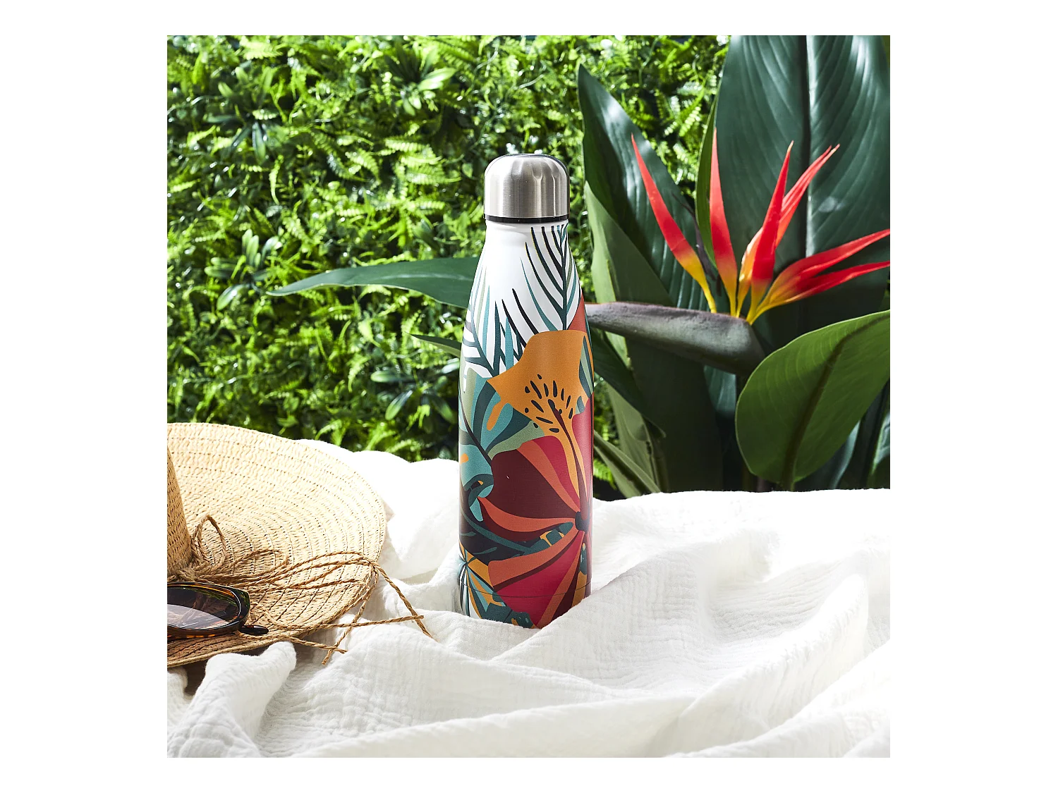 Bouteille De Transport Iso Exotique 50cl Rouge, Multicolore