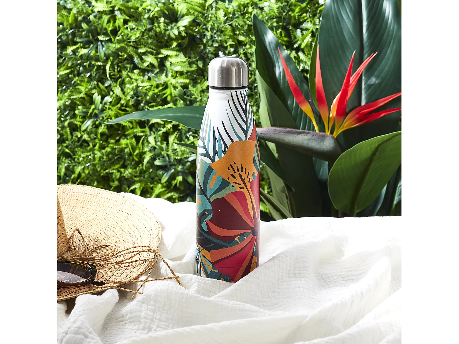 Bouteille De Transport Iso Exotique 50cl Rouge, Multicolore