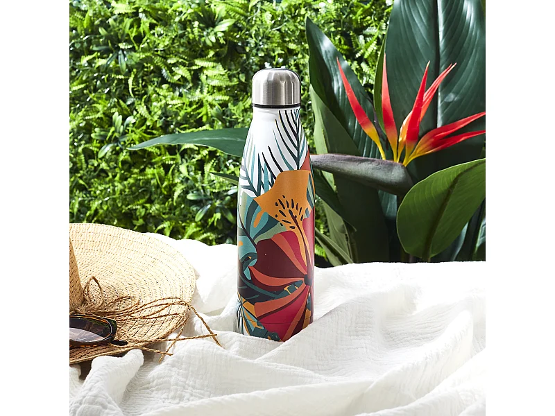 Bouteille De Transport Iso Exotique 50cl Rouge, Multicolore