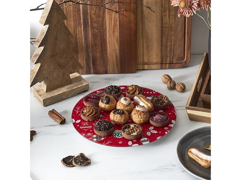 Plateau Tournant Noel Blanc, Rouge