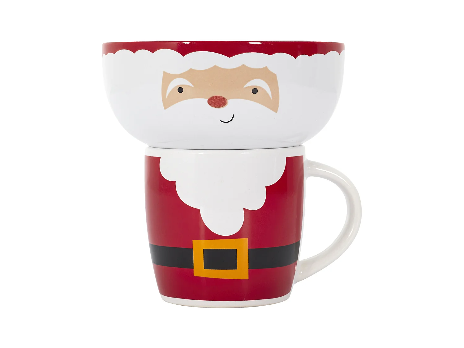 Mug Et Bol Noel M12 Rouge