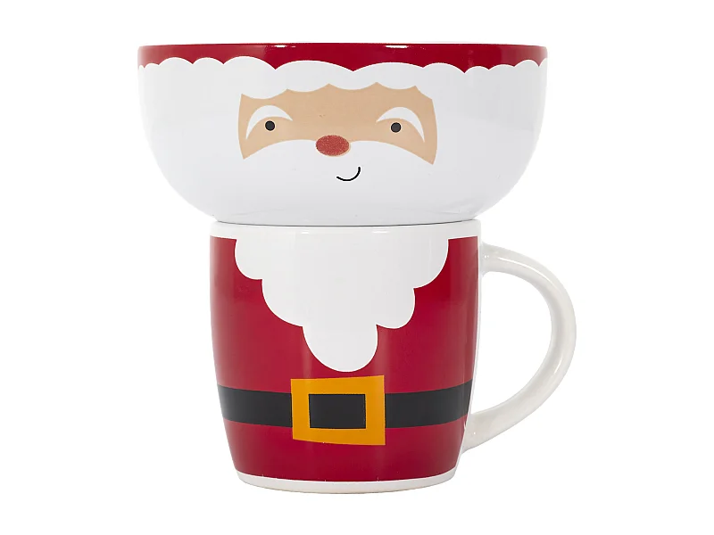 Mug Et Bol Noel Rouge