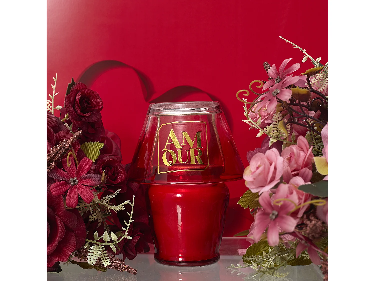 Bougie Parfumee Lampe Amour Rouge