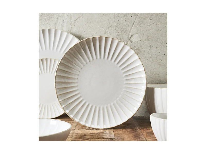 Assiette Vlora D27cm Beige