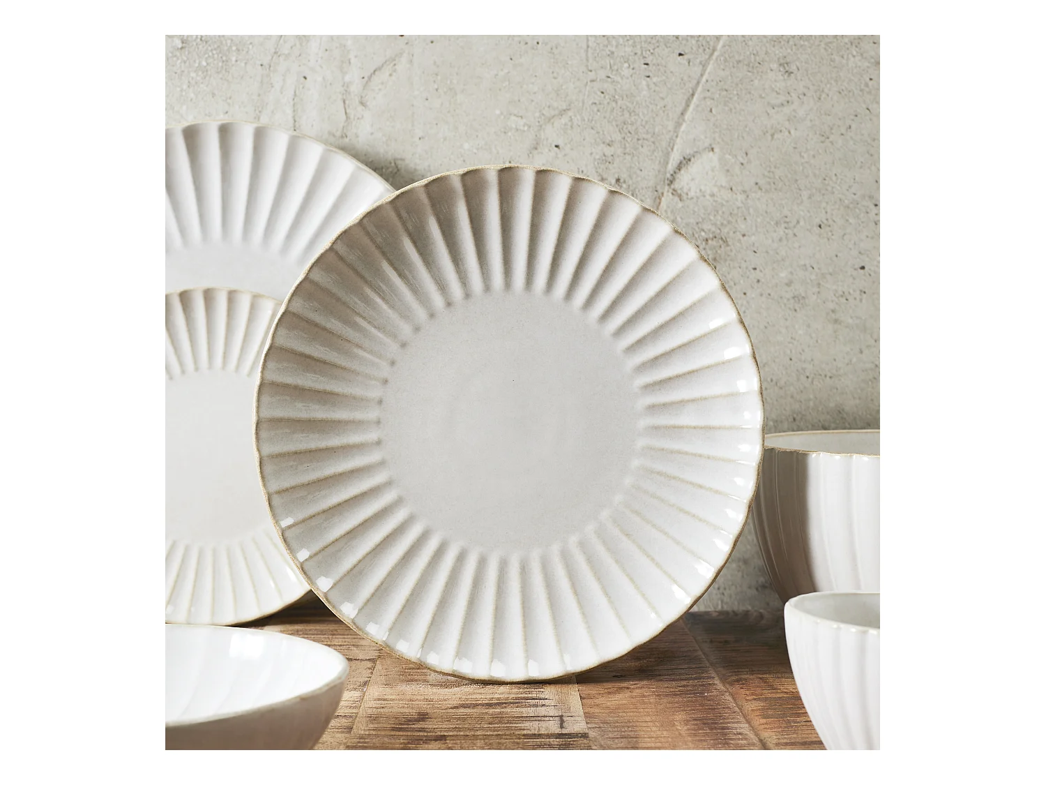 Assiette Vlora D27cm Beige