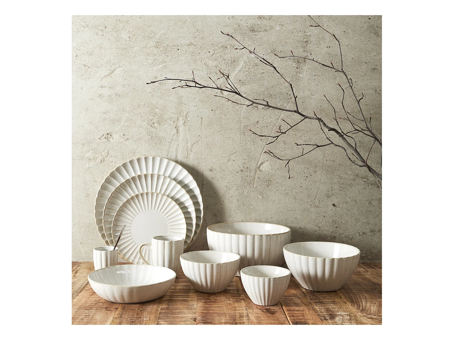 Assiette Vlora D32cm Beige