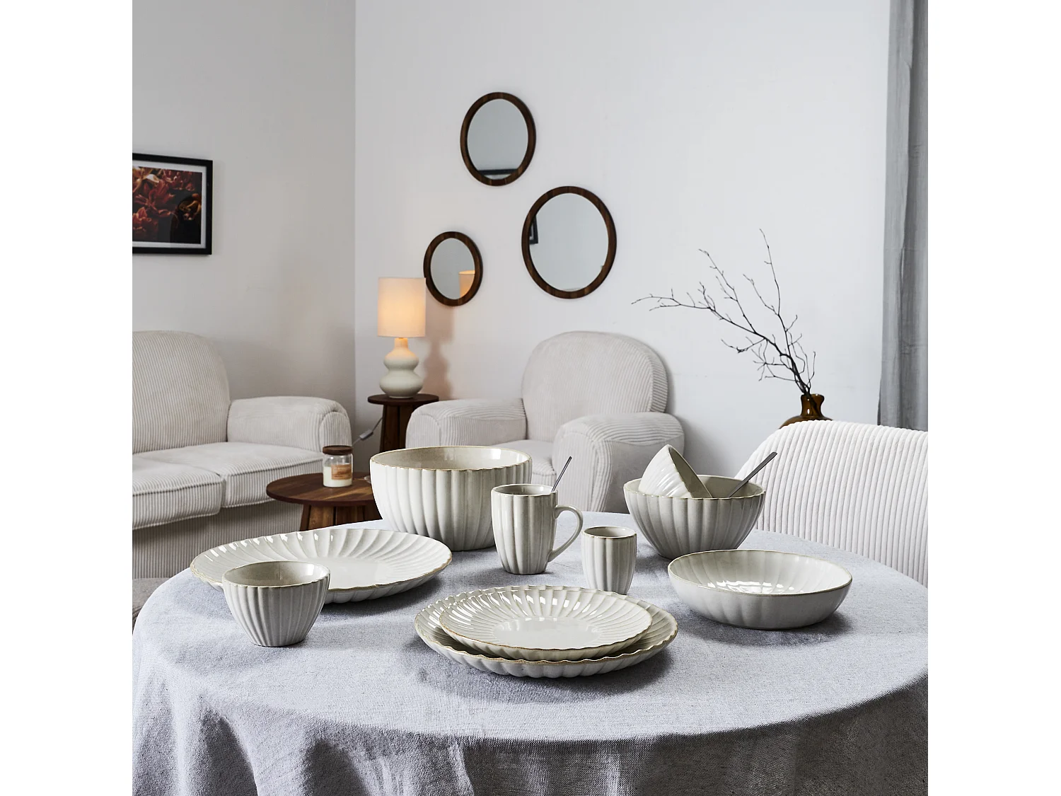 Assiette Vlora D32cm Beige