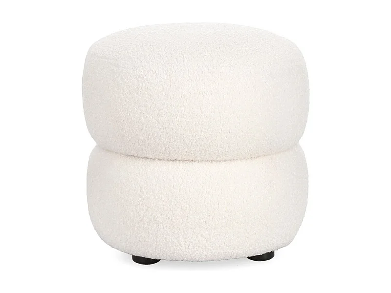 Pouf rond D41 en tissu - LENNY