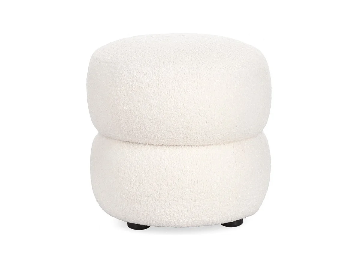 Pouf rond D41 en tissu - LENNY