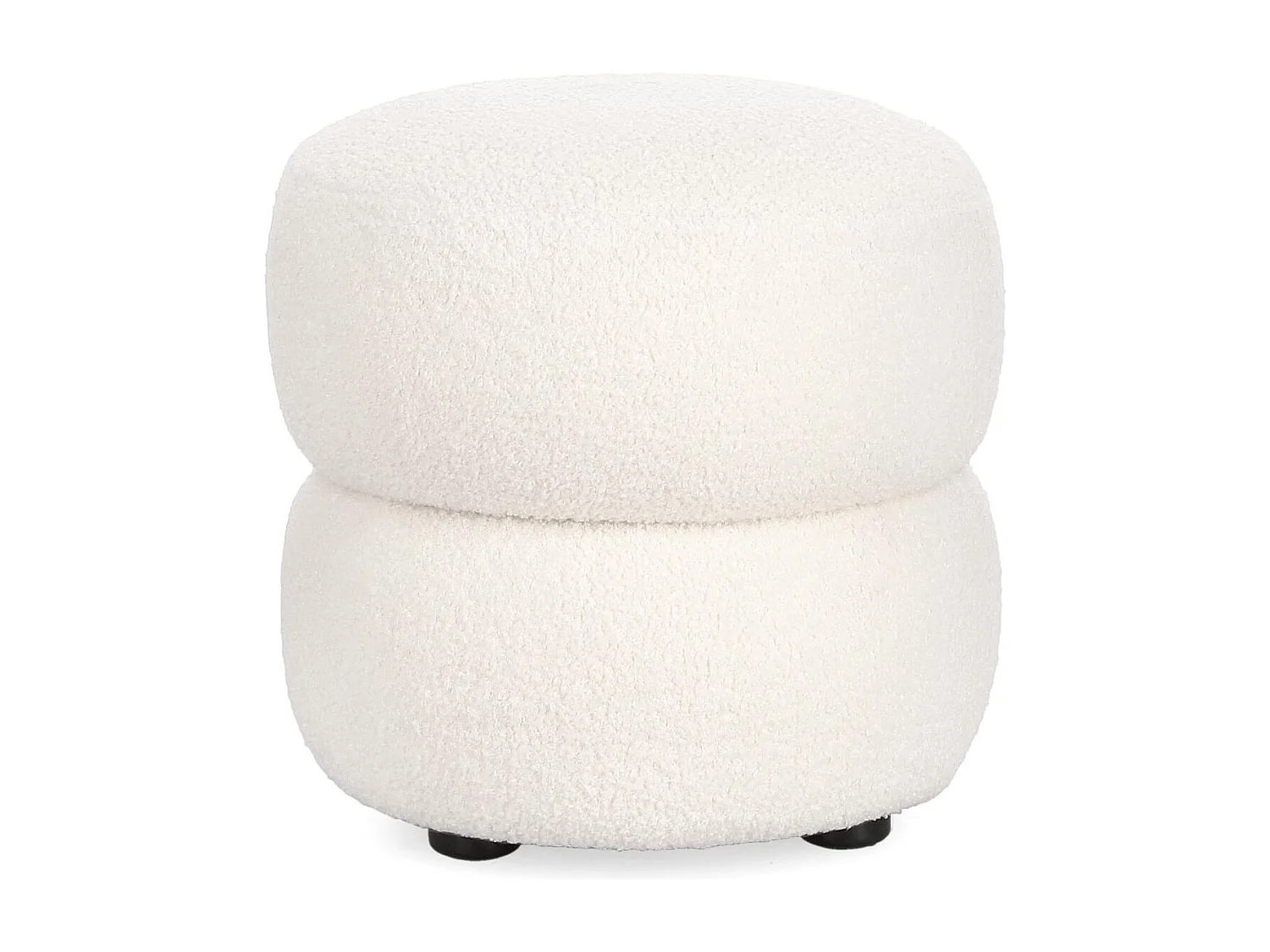 Pouf rond D41 en tissu - LENNY