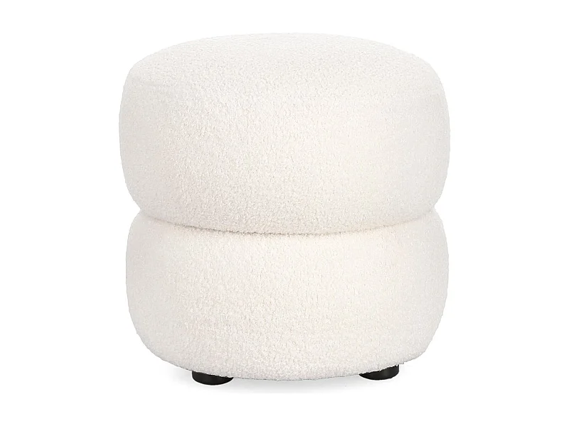 Pouf rond D41 en tissu - LENNY