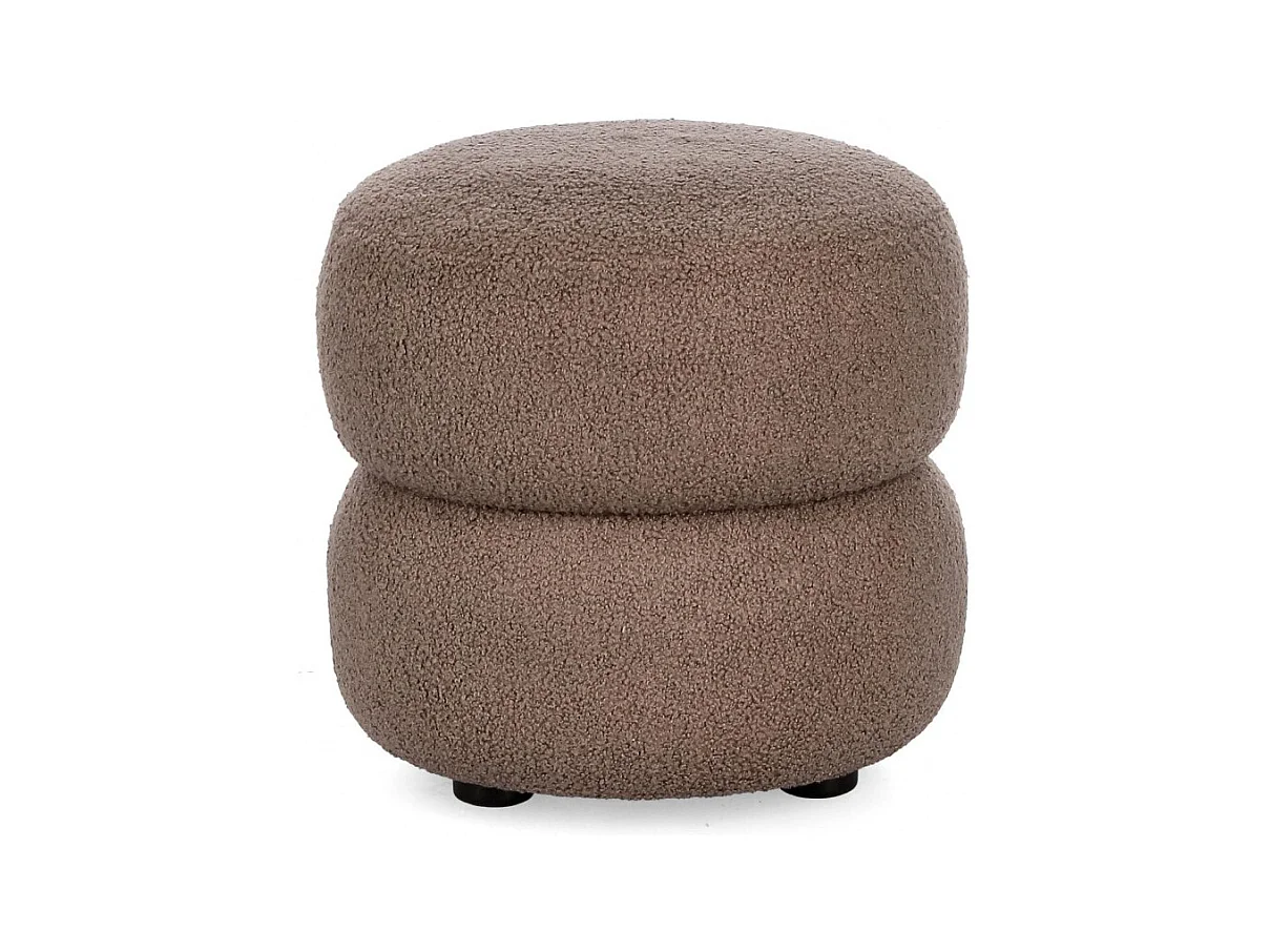Pouf rond D41 en tissu - LENNY