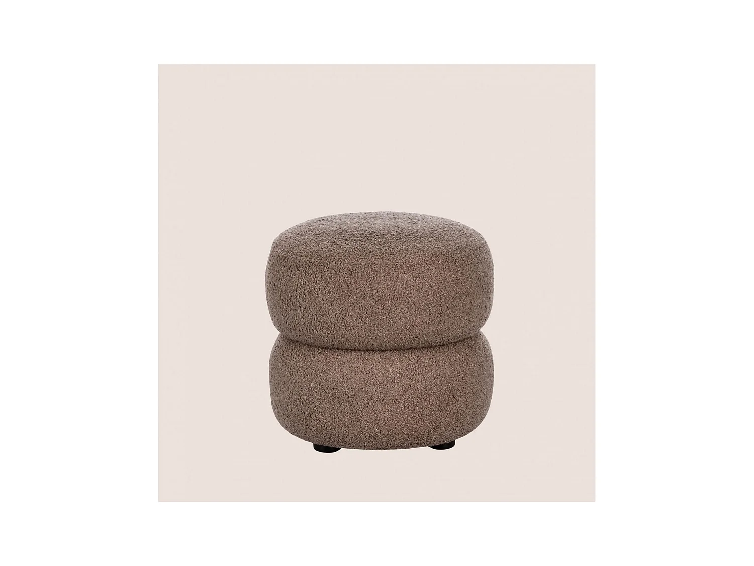Pouf rond D41 en tissu - LENNY