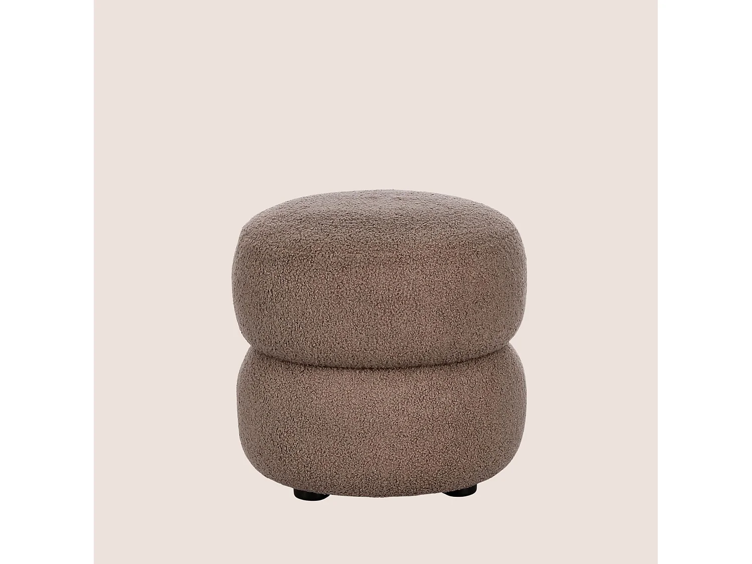Pouf rond D41 en tissu - LENNY