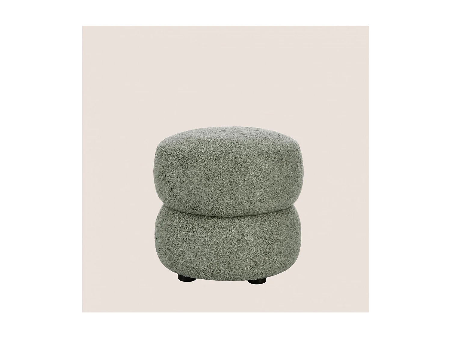 Pouf rond D41 en tissu - LENNY