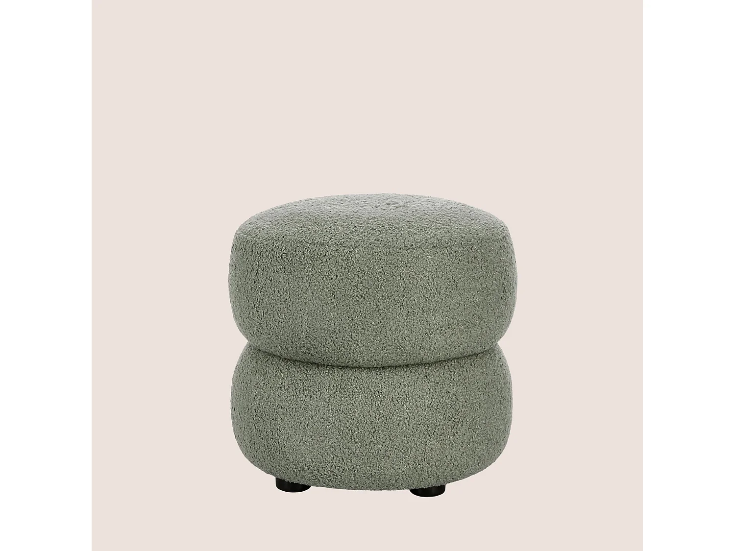 Pouf rond D41 en tissu - LENNY