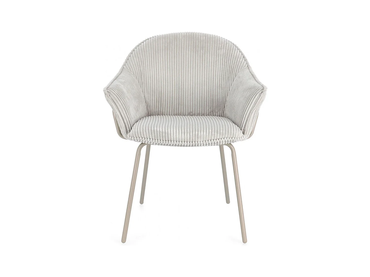 Chaises de salle à manger à accoudoirs en velours gris (lot de 2) - LIA
