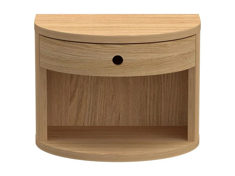 Chevet suspendu demi-cercle 1 tiroir 1 niche - MACON