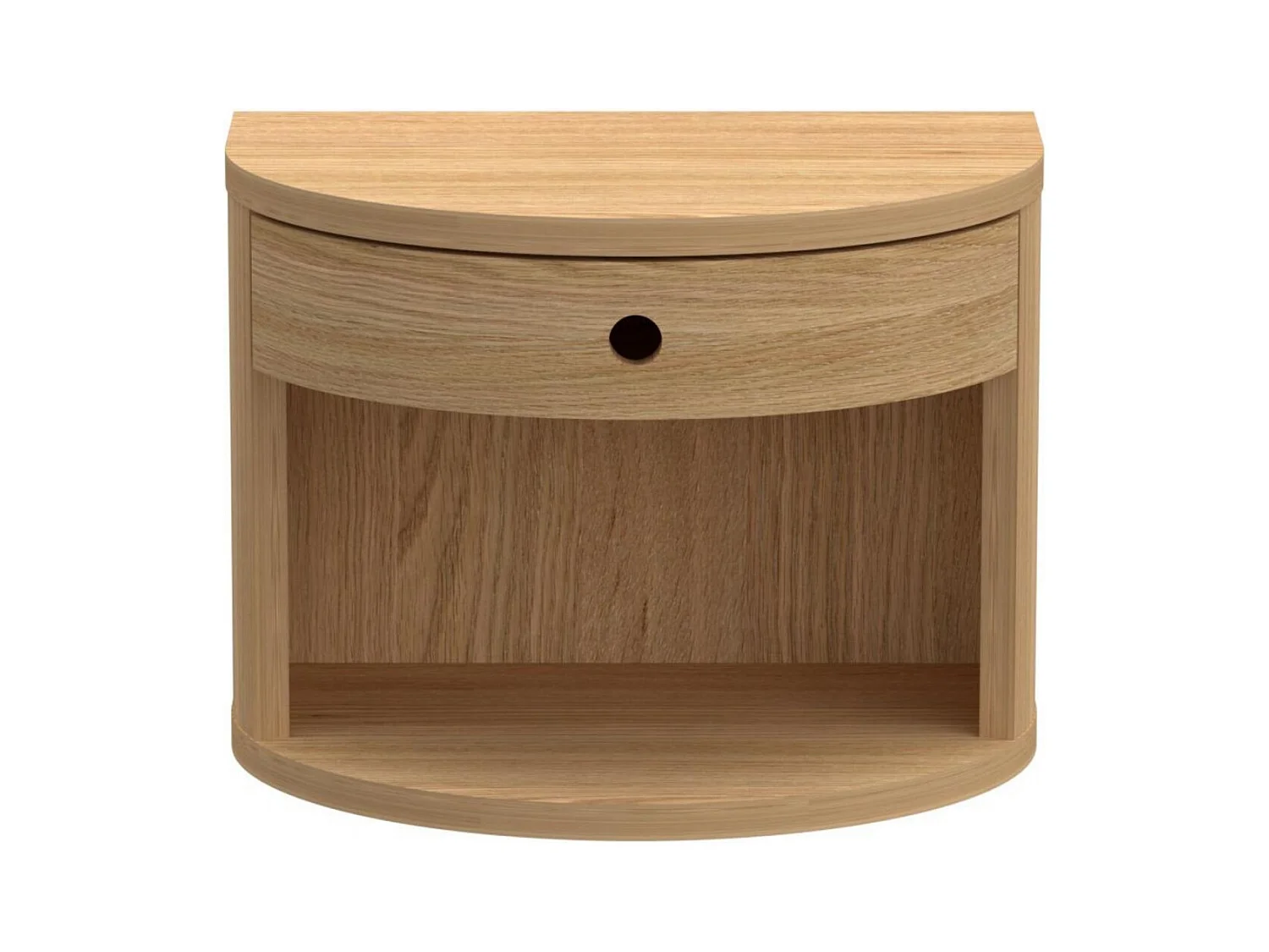 Chevet suspendu demi-cercle 1 tiroir 1 niche - MACON