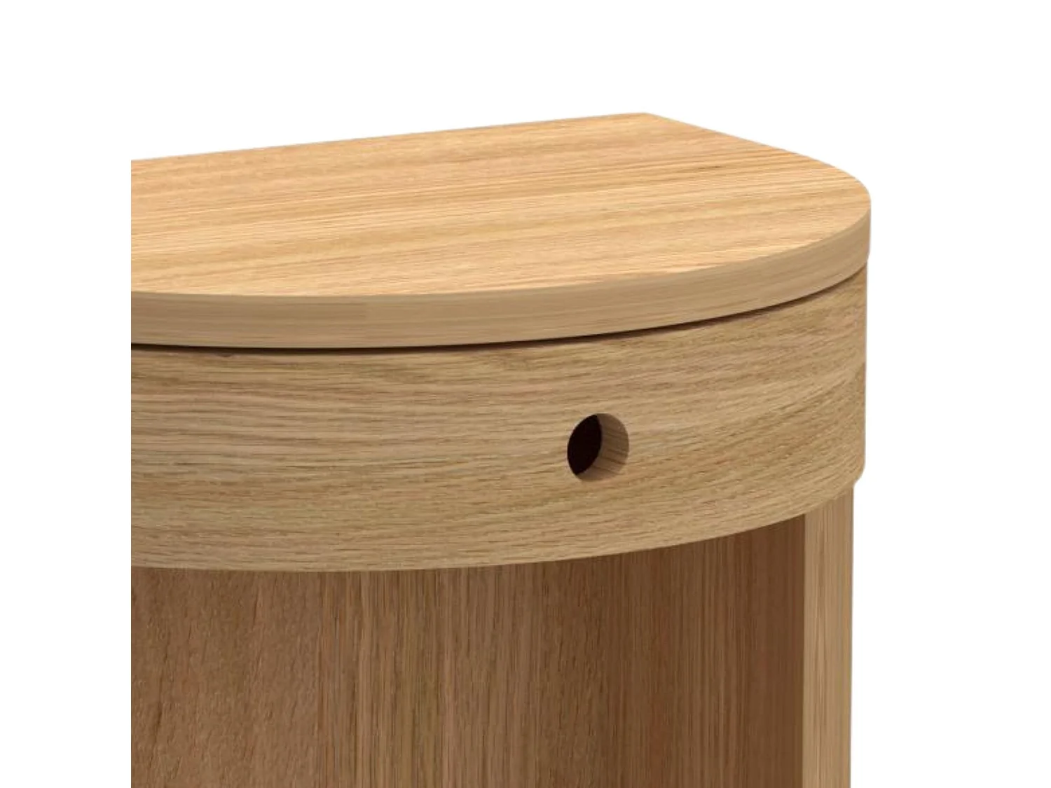 Chevet suspendu demi-cercle 1 tiroir 1 niche - MACON