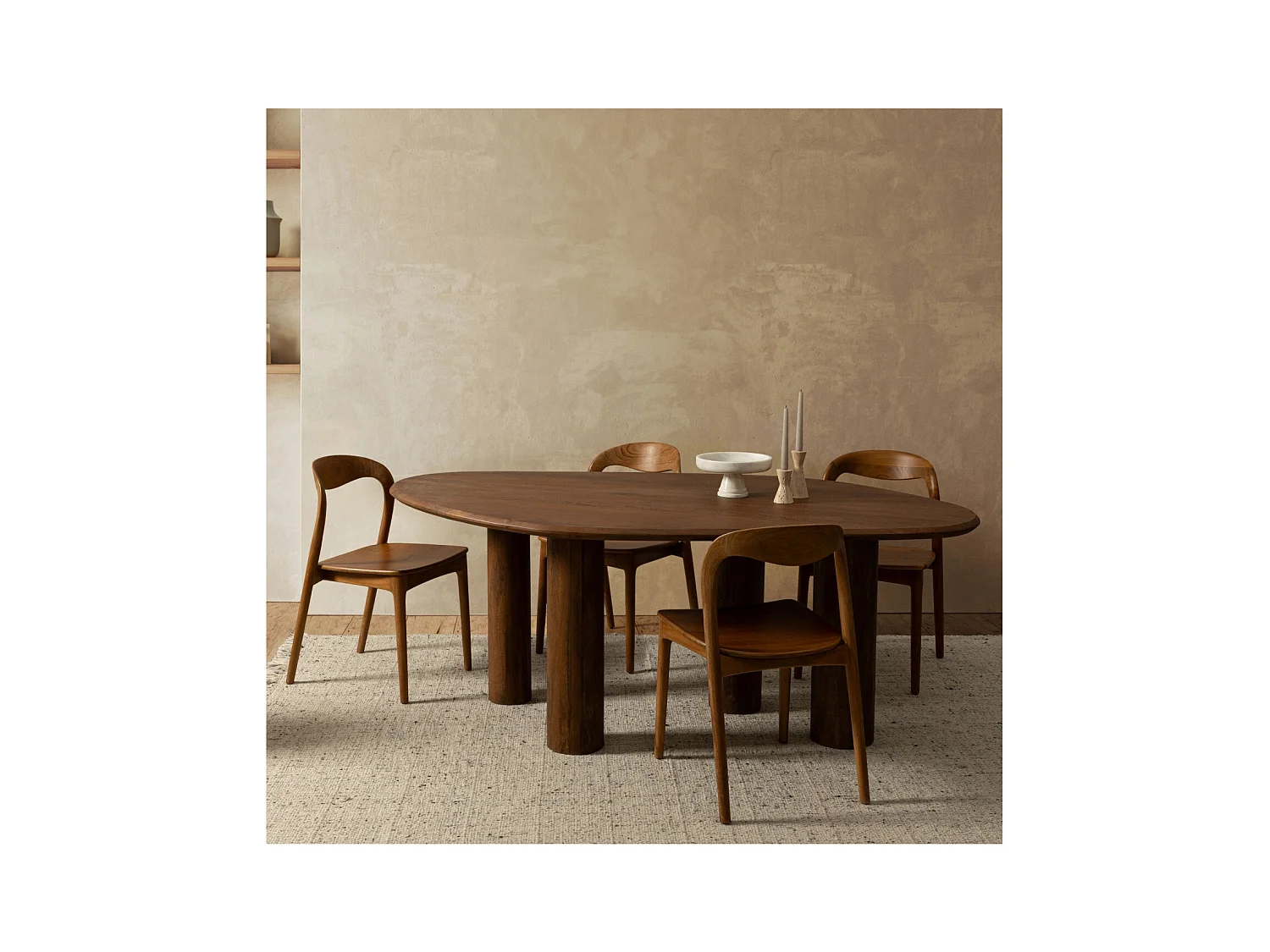 Chaises de salle à manger en bois de teck (lot de 2) - JUNE