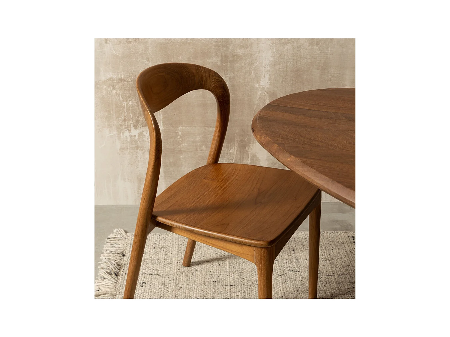 Chaises de salle à manger en bois de teck (lot de 2) - JUNE