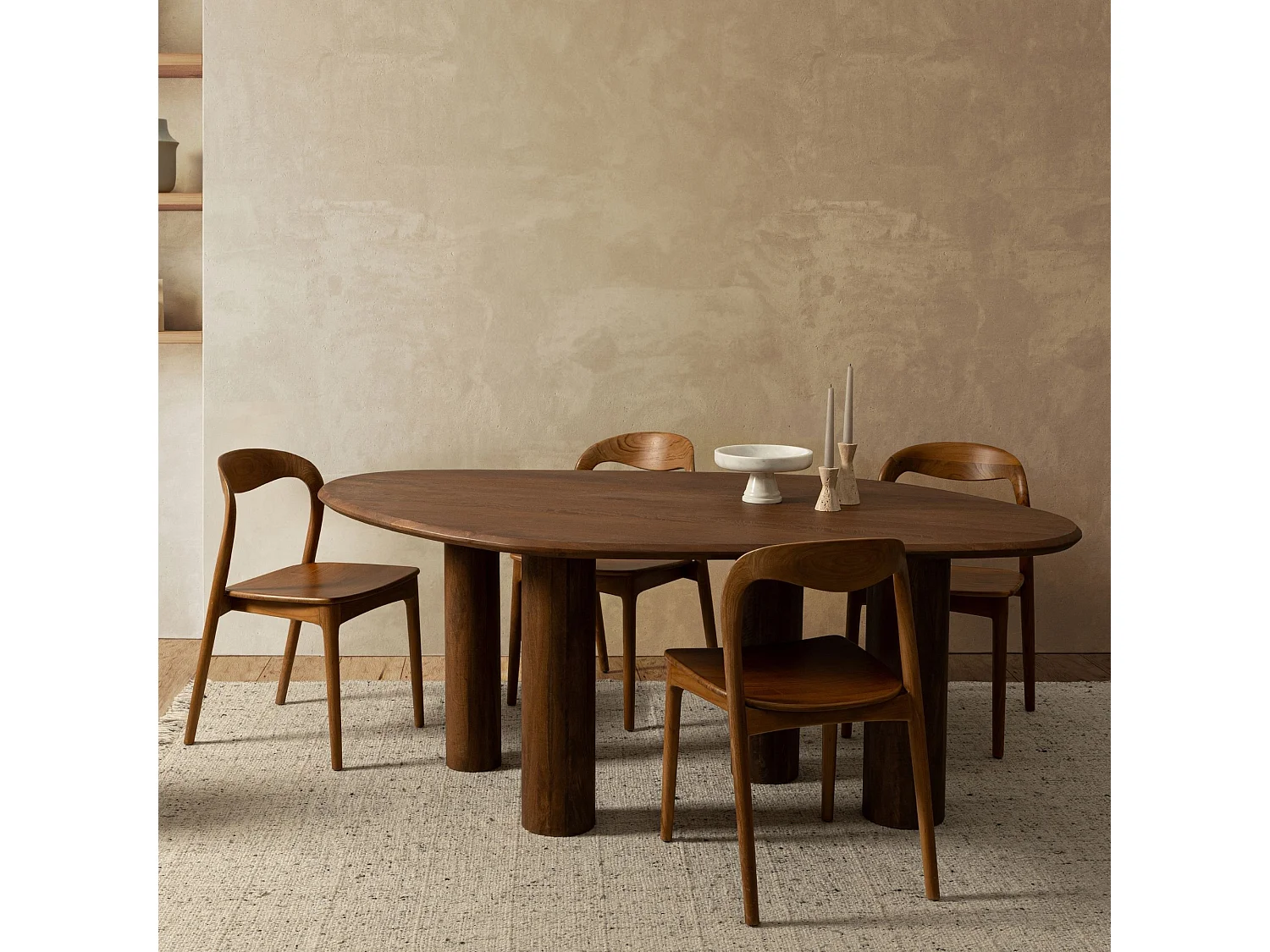 Chaises de salle à manger en bois de teck (lot de 2) - JUNE