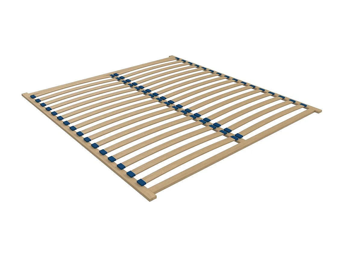 Bed AMALIE 180x200 cm – Hoofdeinde stof beige – Lattenbodem inbegrepen