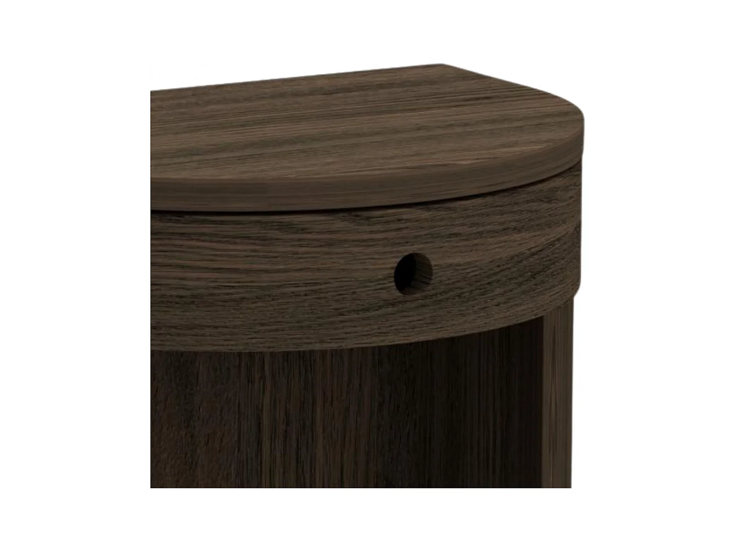 Chevet suspendu demi-cercle 1 tiroir 1 niche - MACON