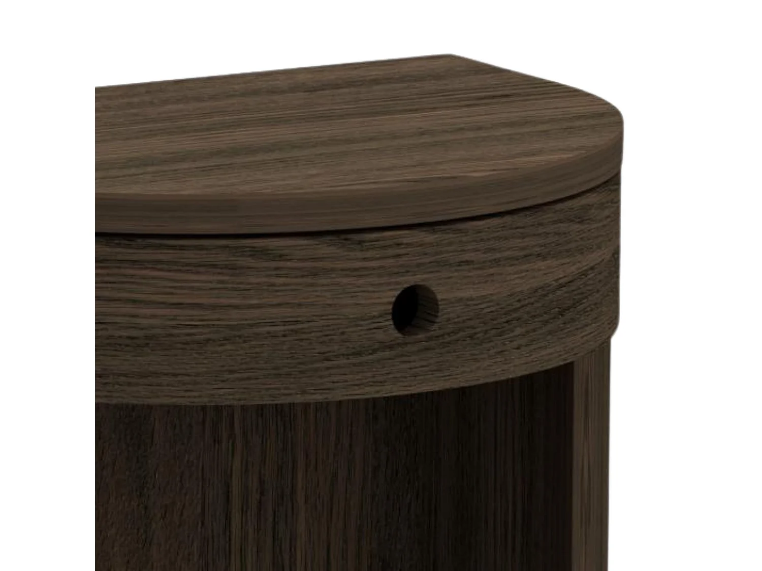 Chevet suspendu demi-cercle 1 tiroir 1 niche - MACON