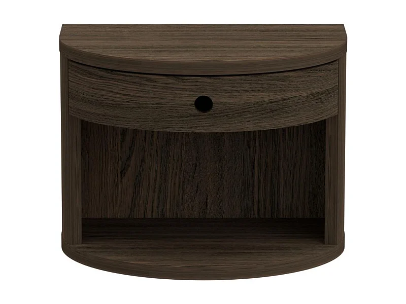 Chevet suspendu demi-cercle 1 tiroir 1 niche - MACON