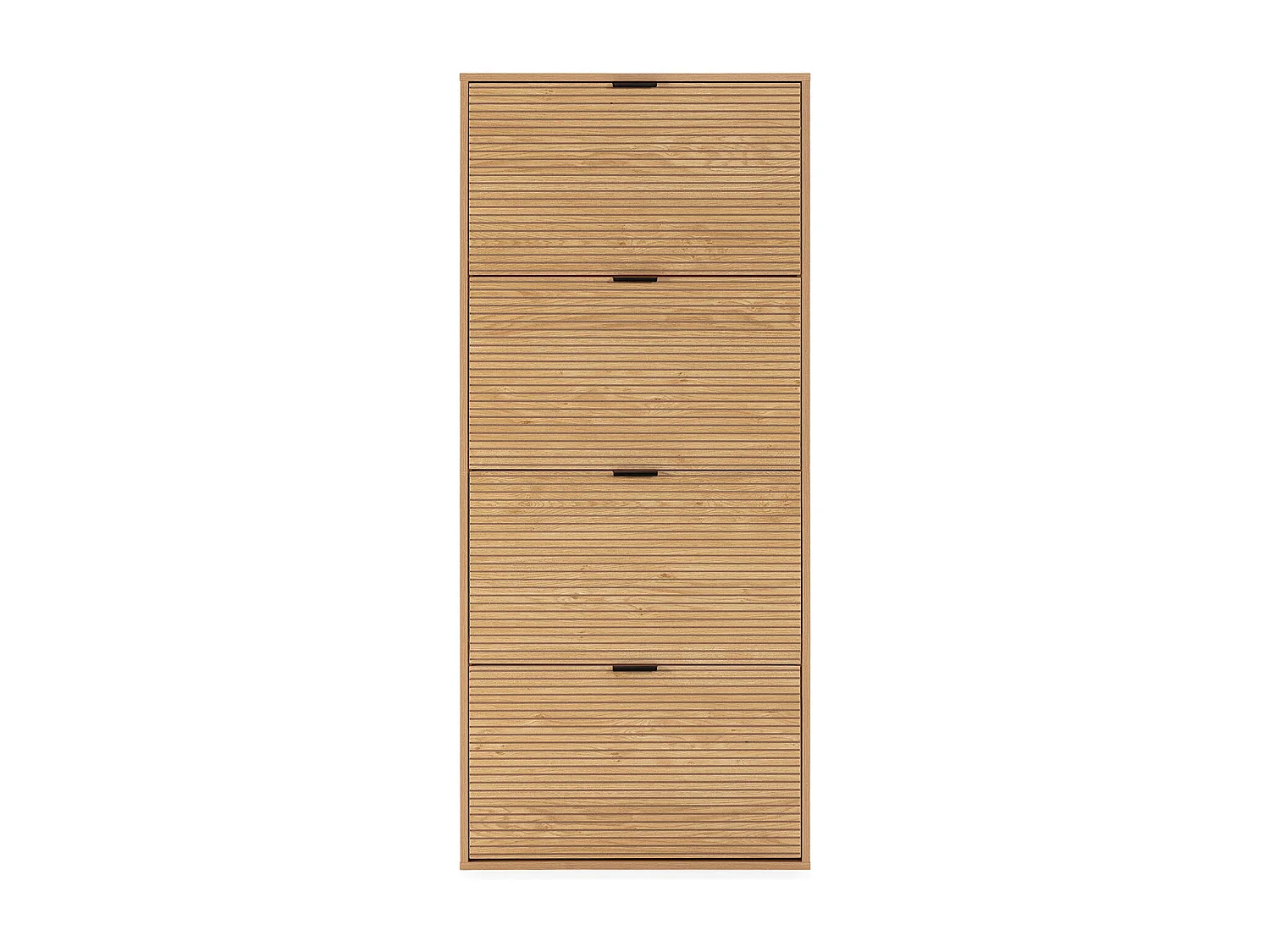 Meuble à chaussures Mónica 4 portes couleur chêne, pour 24 paires