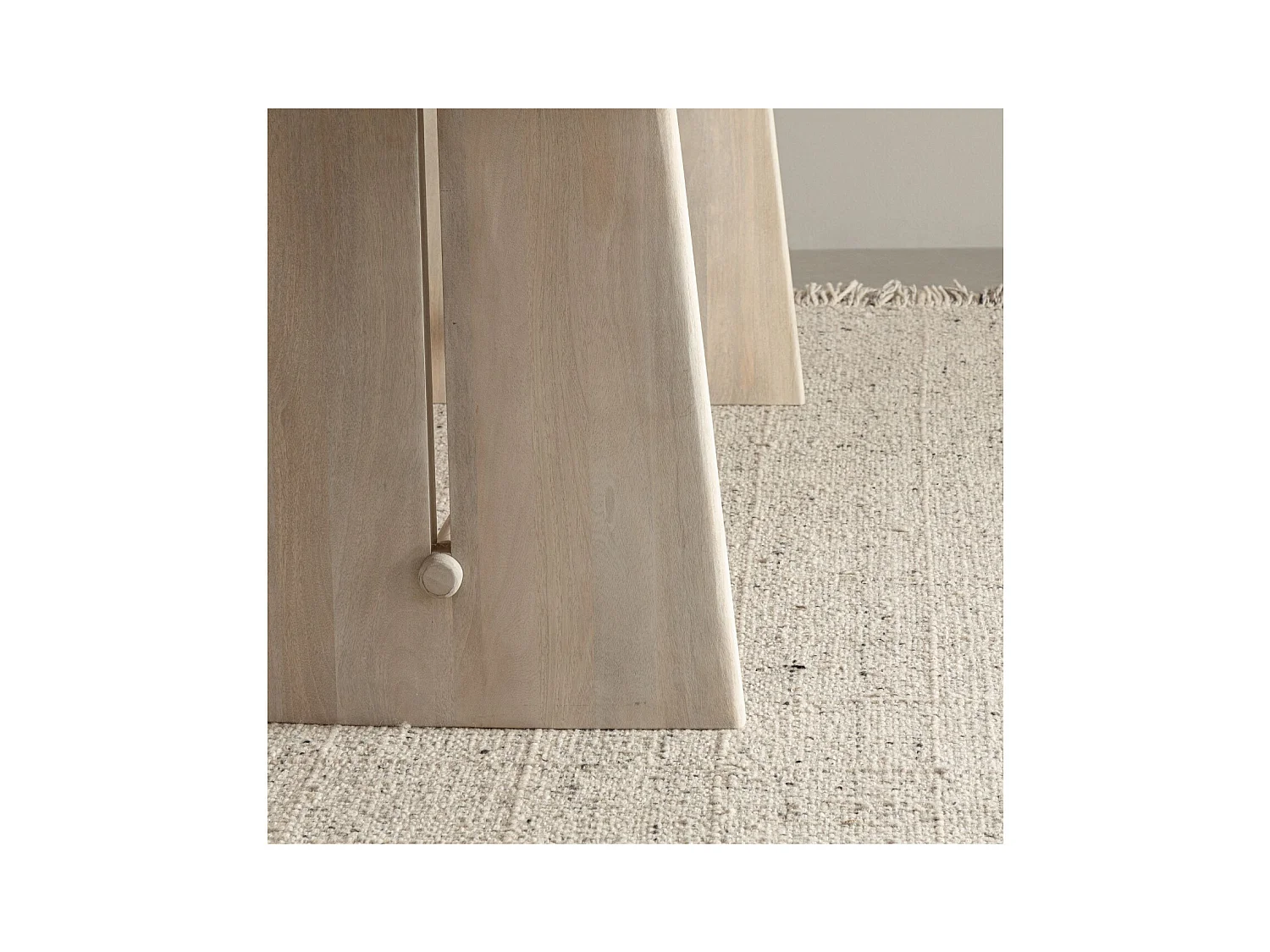 Table rectangulaire en manguier massif blanchi 8 places L200 - TOKYO