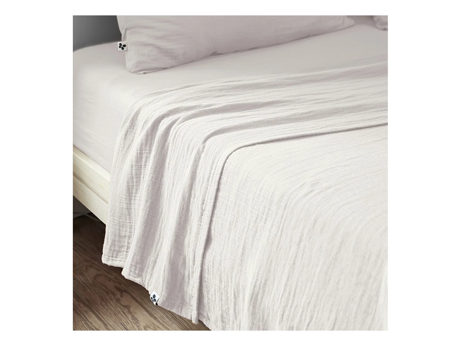 Drap plat 240x300 gaze de coton chantilly Terre de Nuit