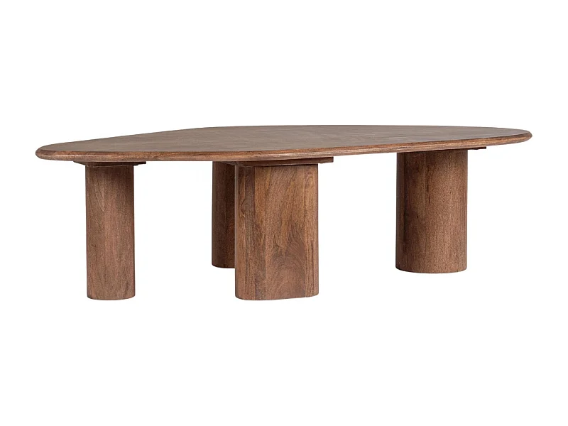 Table basse organique ovale en manguier L150 - BLAS