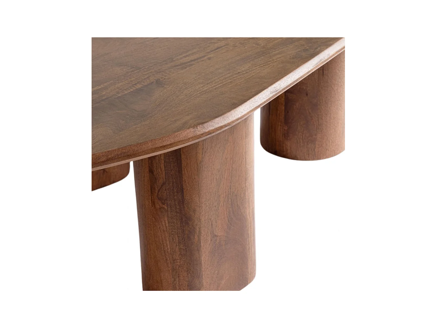 Table basse organique ovale en manguier L150 - BLAS