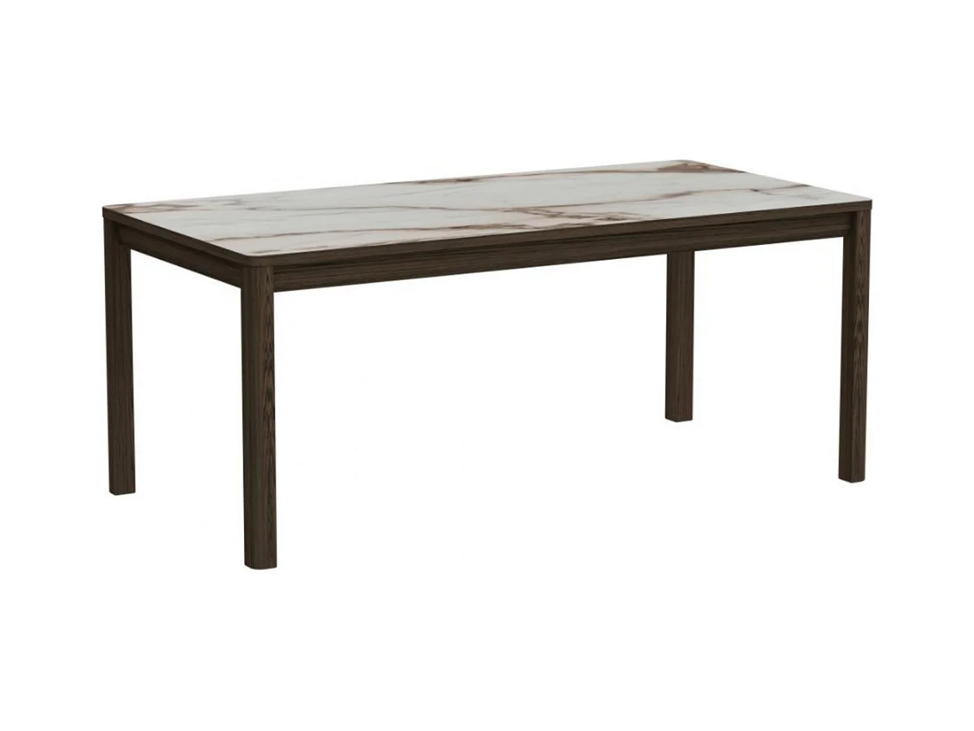 Table rectangulaire en céramique et chêne fumé 6 places L180 - SIMONE