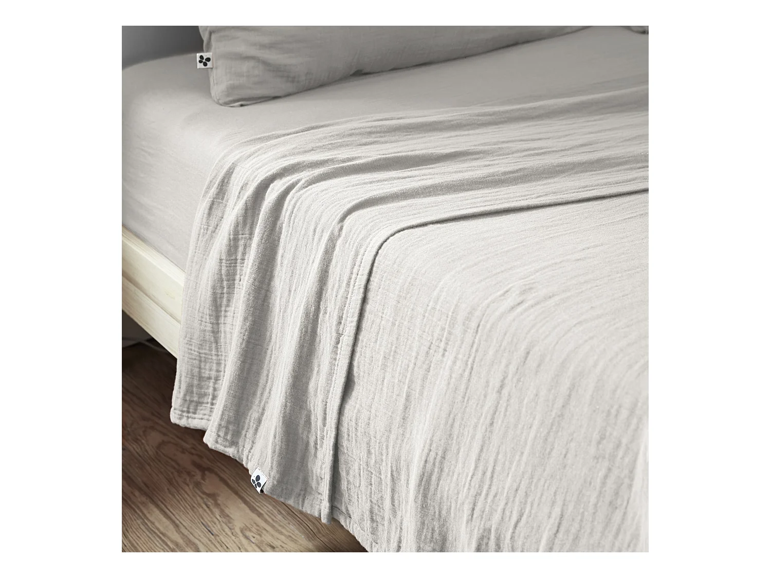 Drap plat 270x300 gaze de coton nuage Terre de Nuit