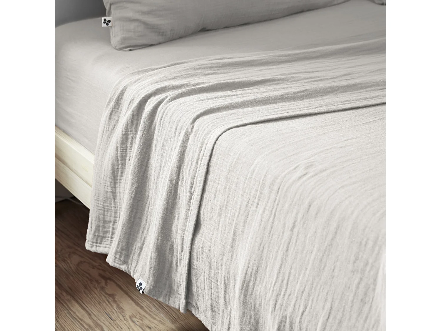 Drap plat 270x300 gaze de coton nuage Terre de Nuit