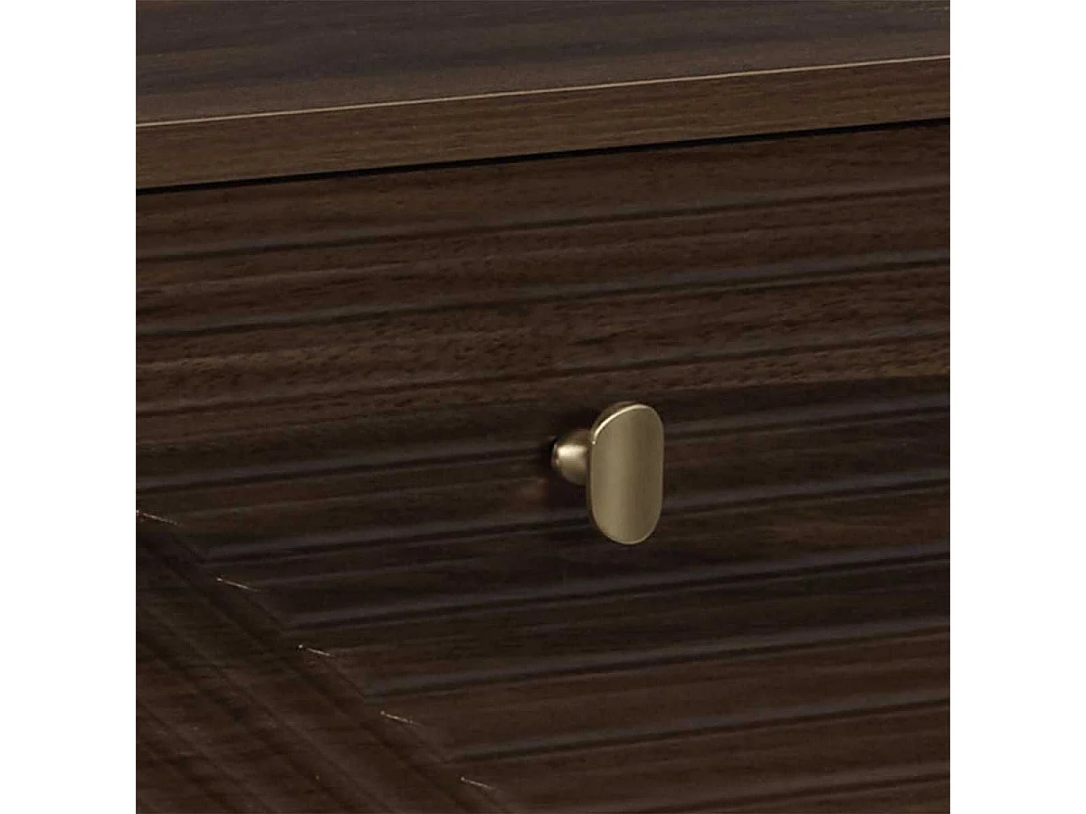 Chevet 1 tiroir en bois et MDF pieds en pin teinté chêne foncé - COLETTE