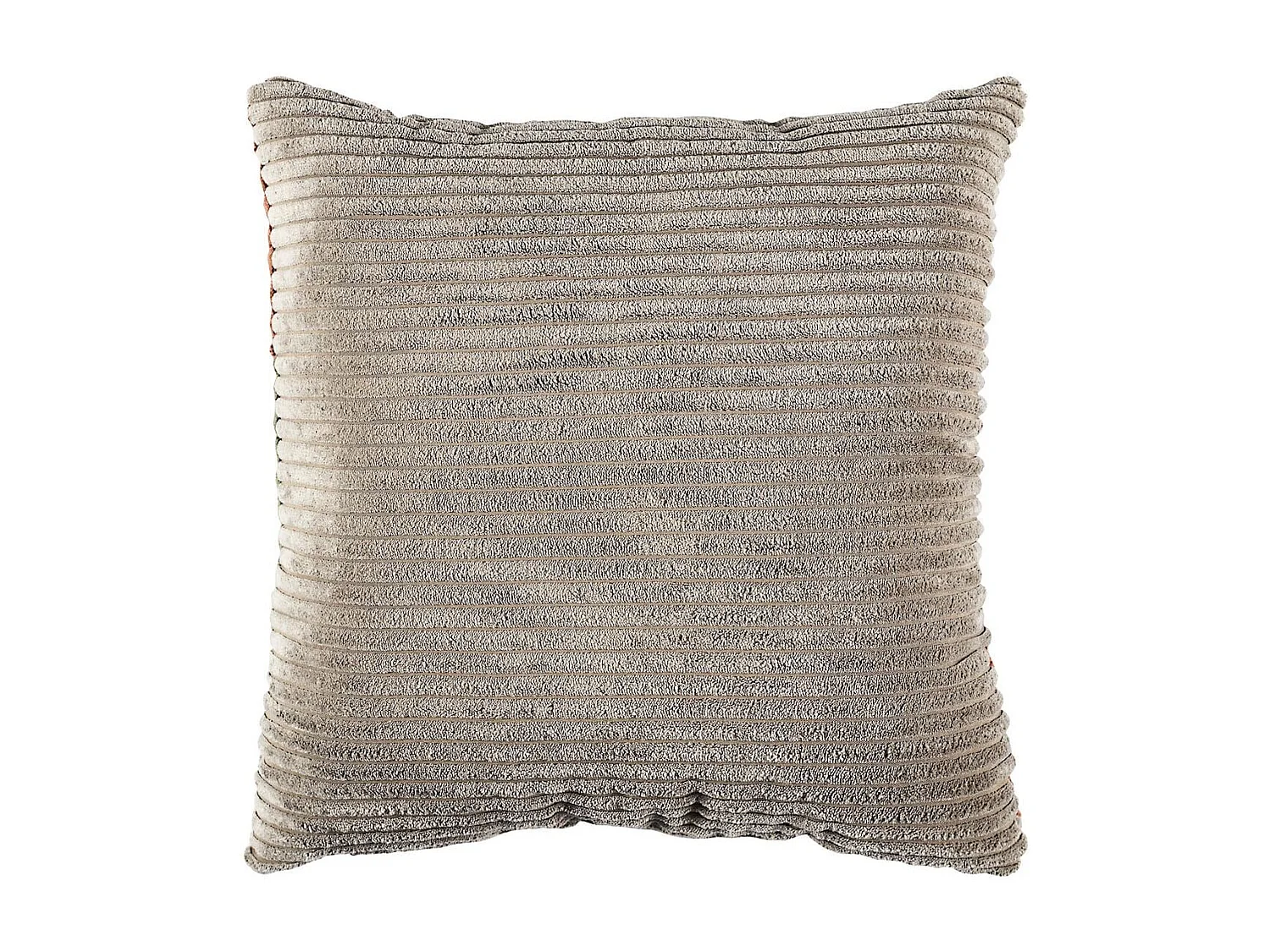 Coussin 40x40 cm en polyester style patchwork cotelé coloris marron et vert