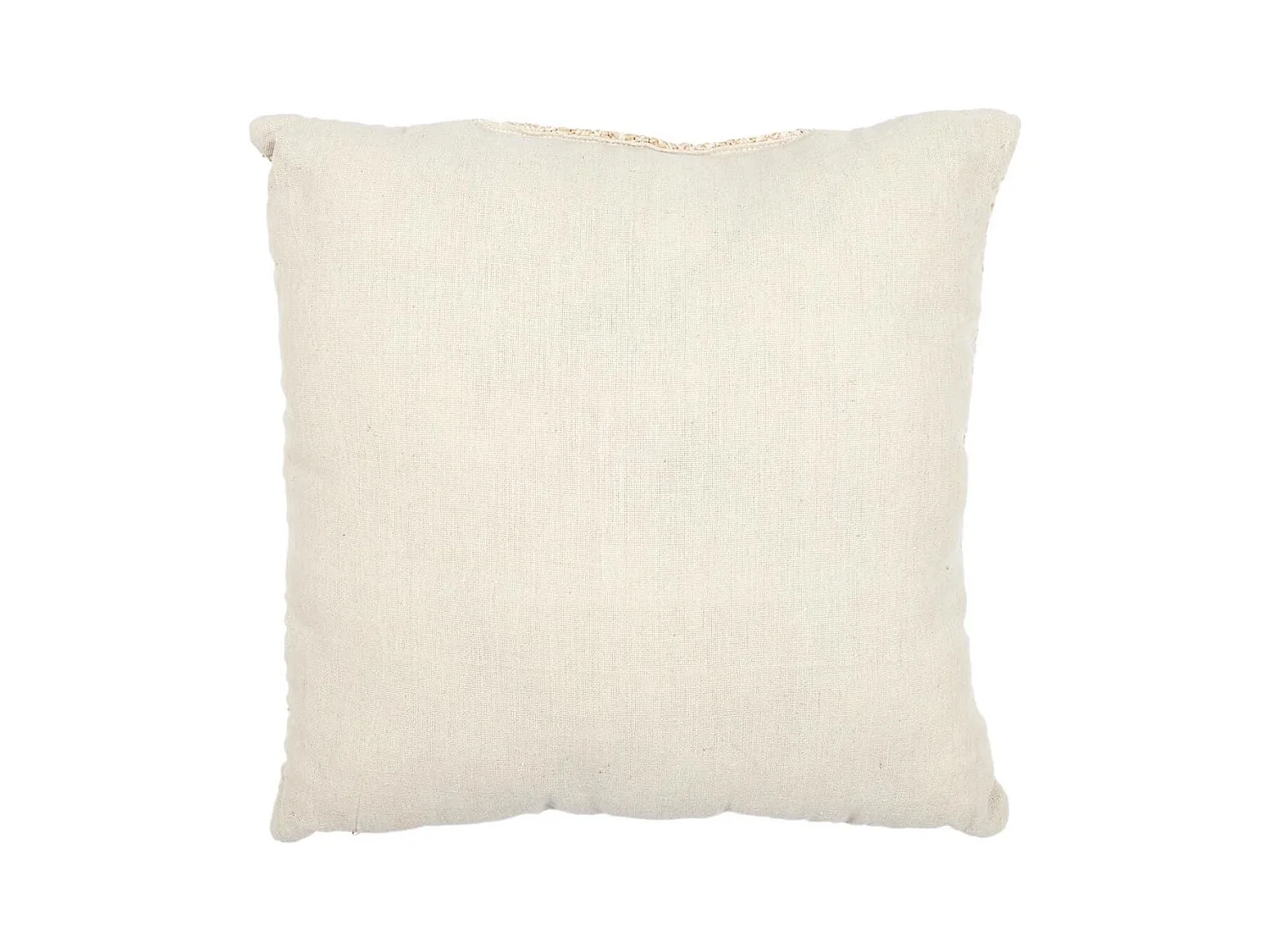 Coussin 40x40cm en polyester motif palmier coloris marron et blanc