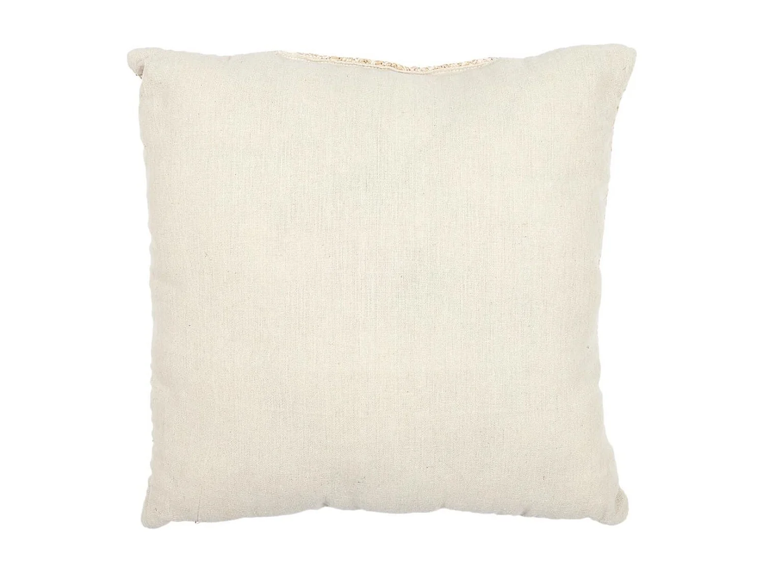 Coussin 40x40cm en polyester motif palmier coloris marron et blanc