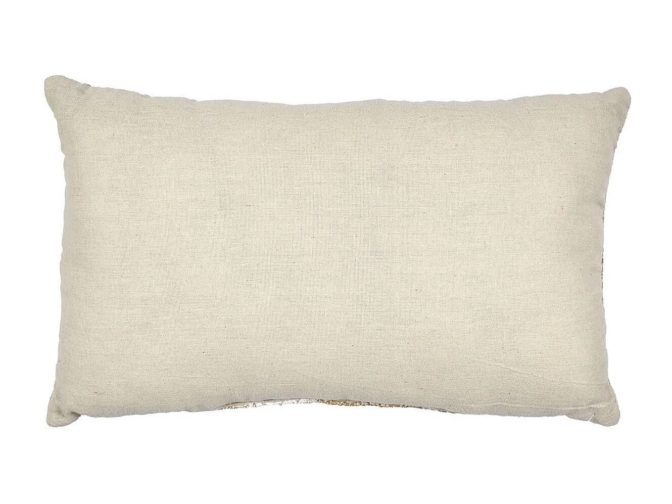 Coussin 30x50cm en polyester motif palmier coloris marron et blanc