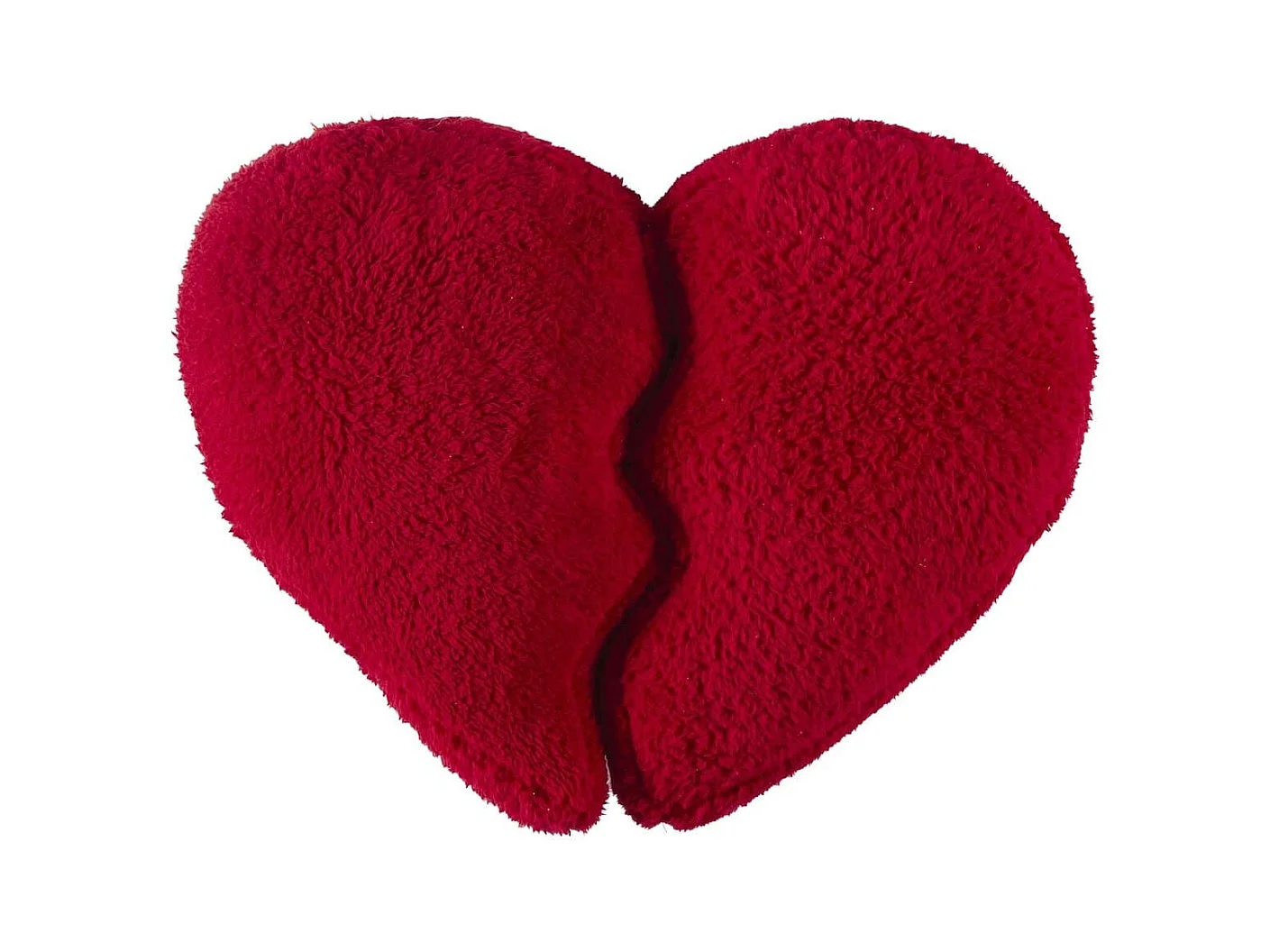 Coussin en forme de cœur détachable en polyester rouge